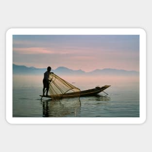 Lake Inle Leg Rower Sticker